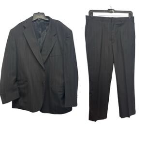 Towncraft Mens 44 Regular Wool Blend 2-Button Suit Jacket w Matching Pants